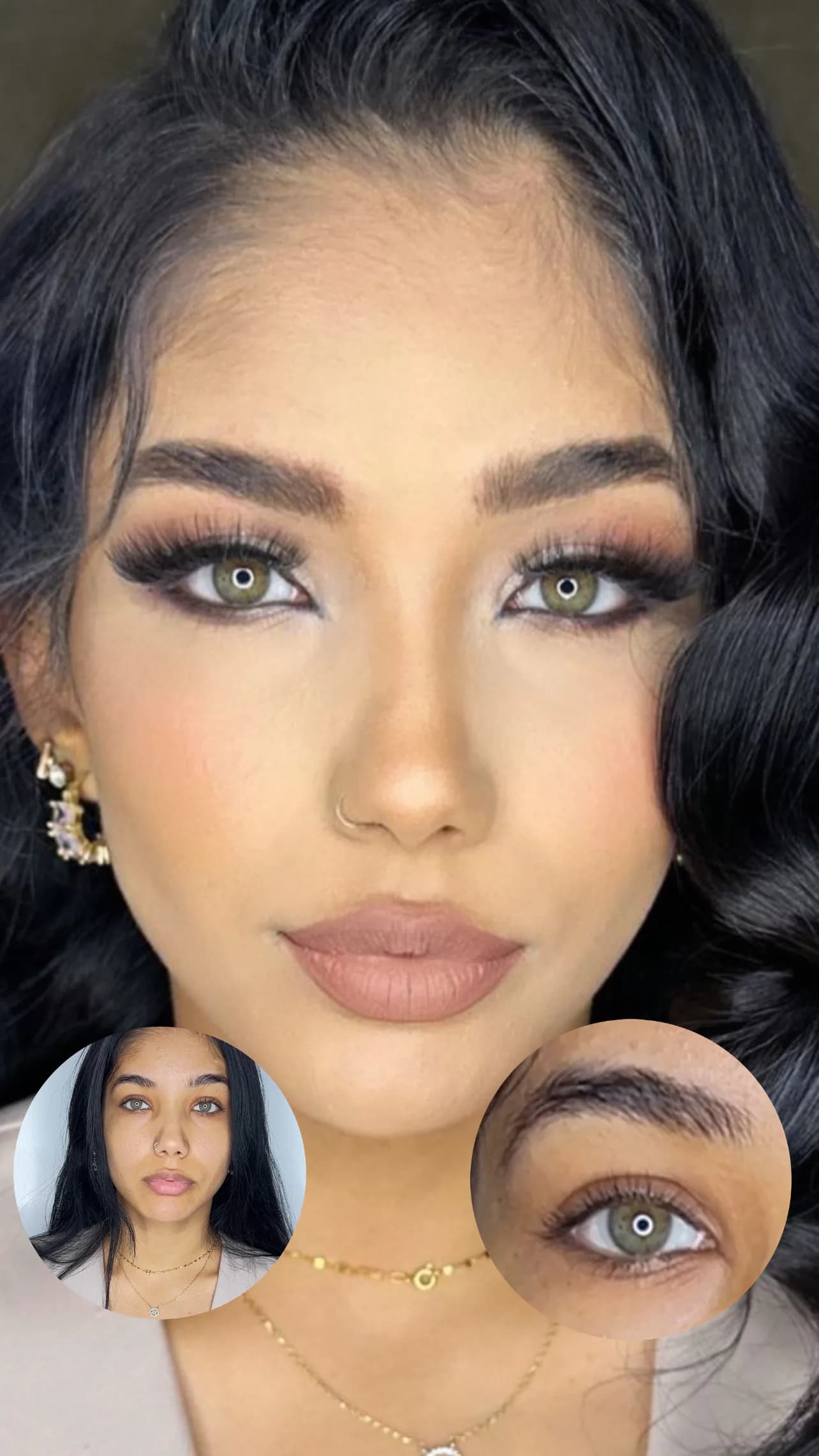 Make-up Portrait mit betonten Wangenknochen